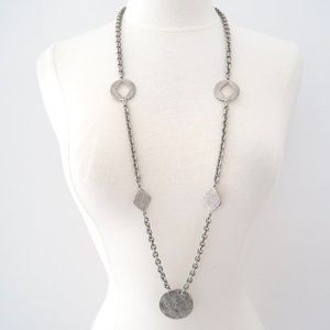 PREMIER DESIGNS textured metal discs necklace